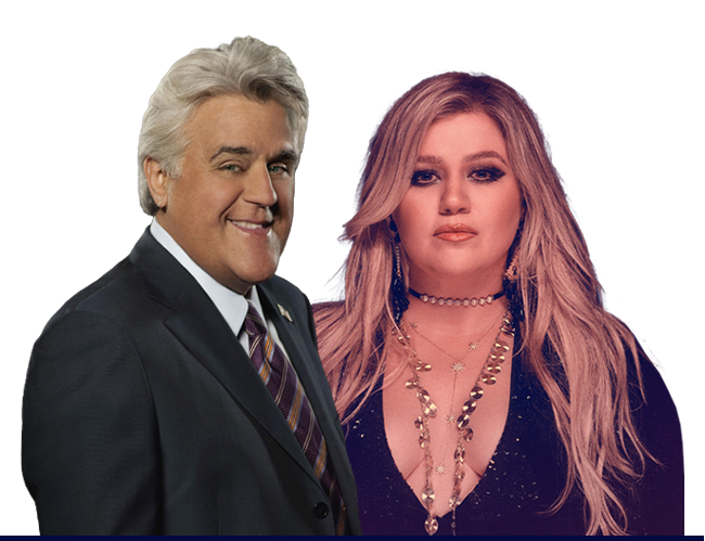 Jay Leno and Kelly Clarkson