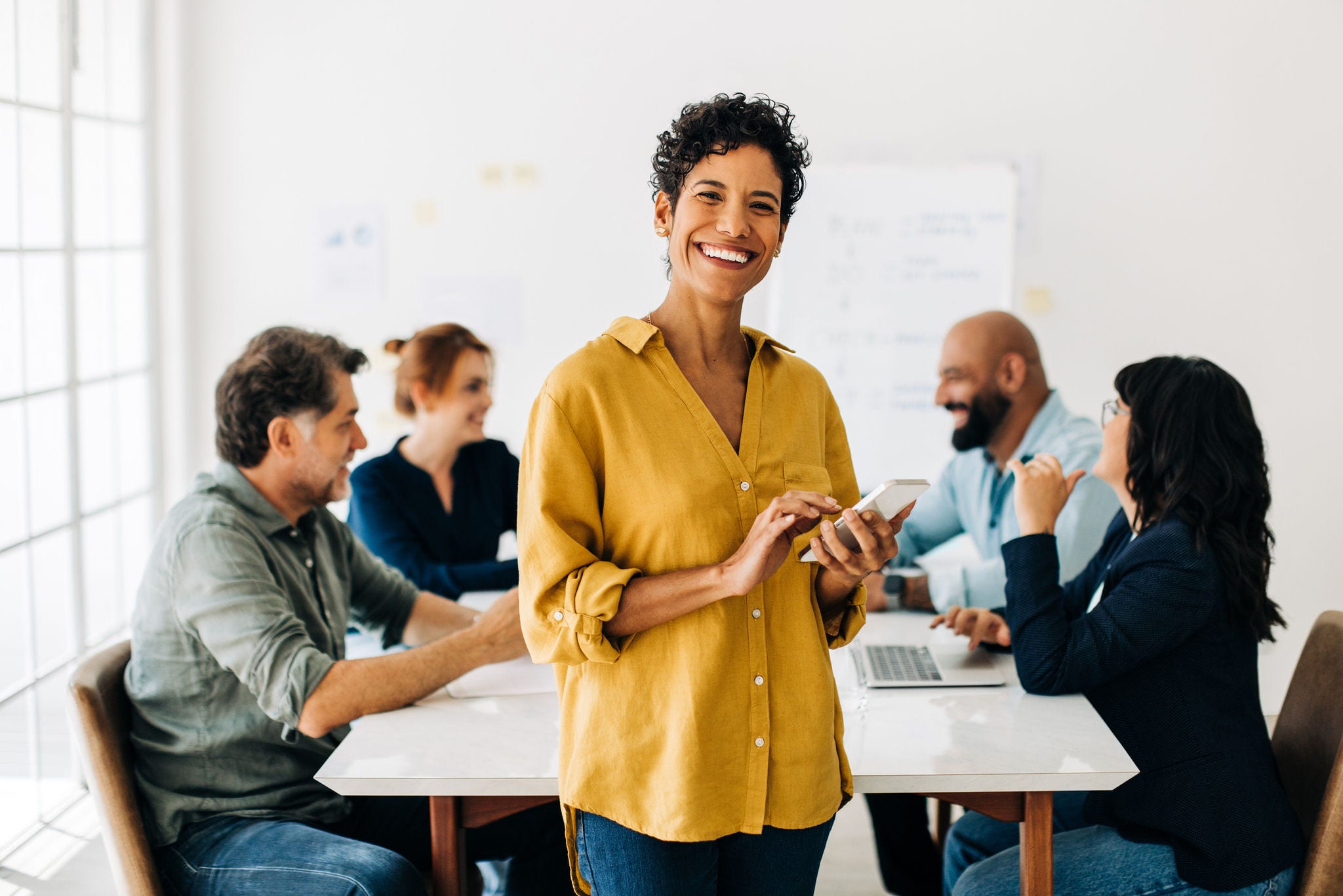 woman leading a meeting