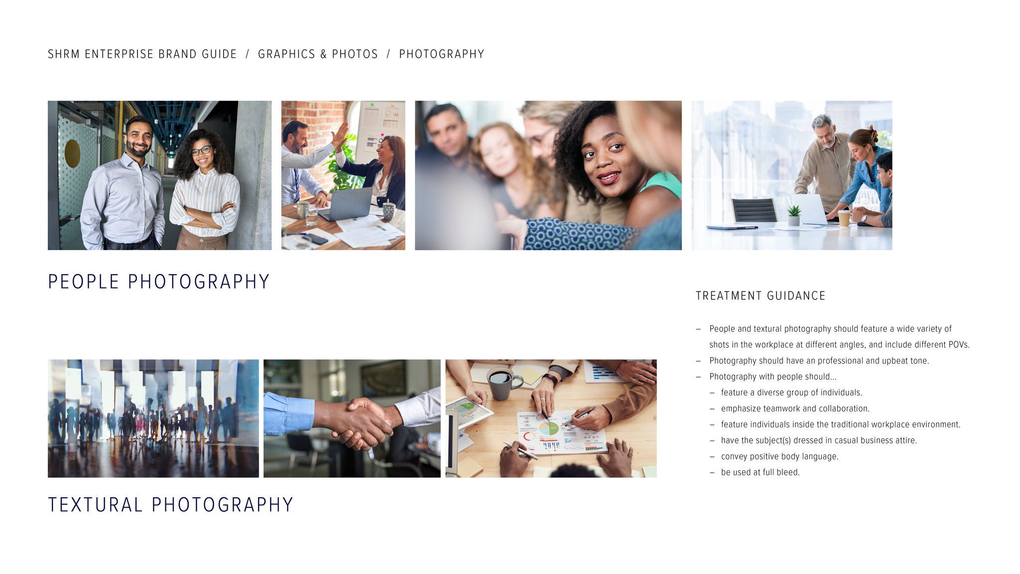 SHRM Enterprise solutions photography guidelines