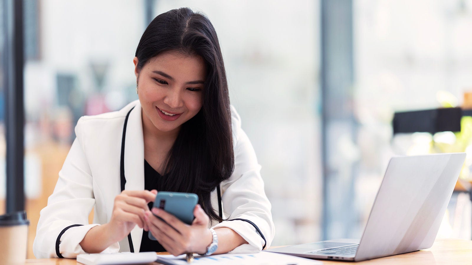 Woman looking at phone