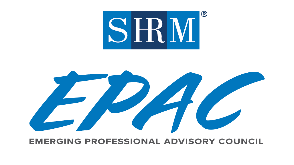 The logo for SHRM epac.