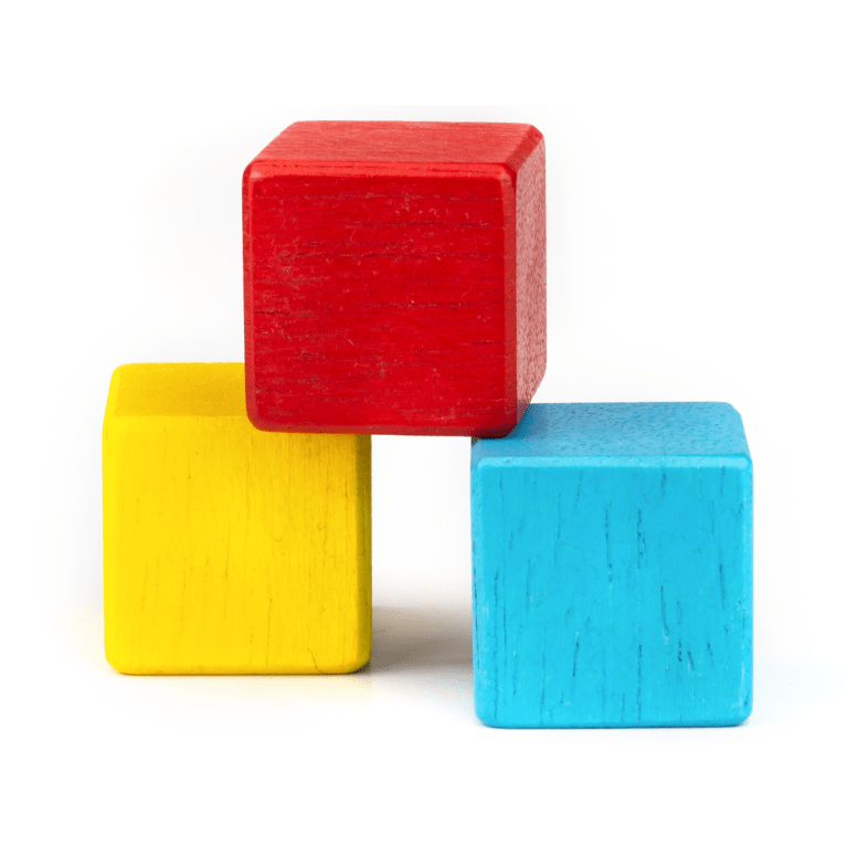Tri-colored stacked blocks image