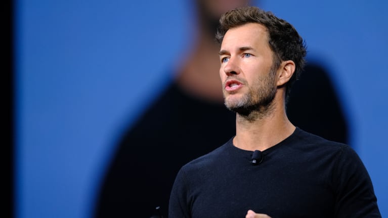 TOMS founder Blake Mycoskie speaks at SHRM's 2019 Annual Conference and Exposition in Las Vegas.