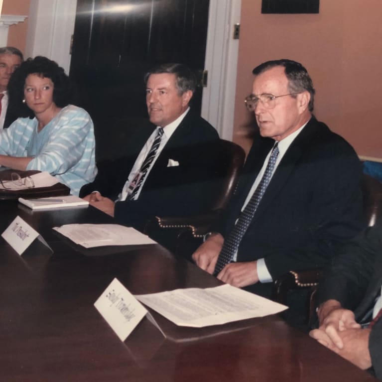 Former SHRM CEO Susan Meisinger, far left, was a supporter of the ADA.