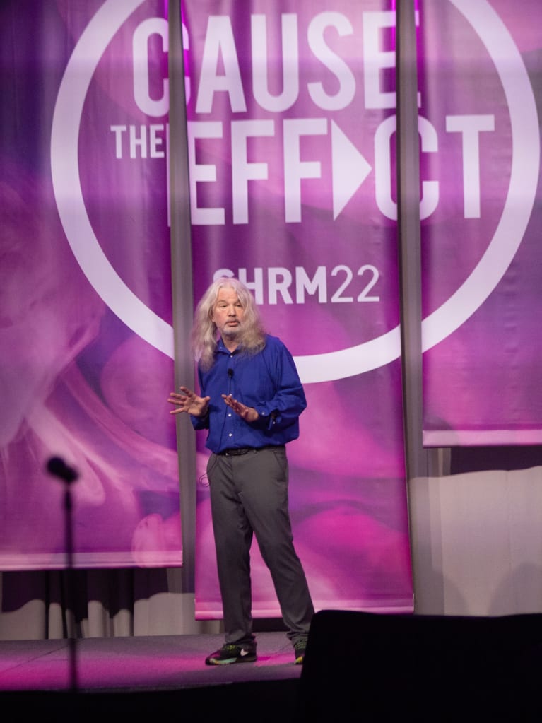 Jathan Janove speaks at SHRM22. Photo by Sam Segal.