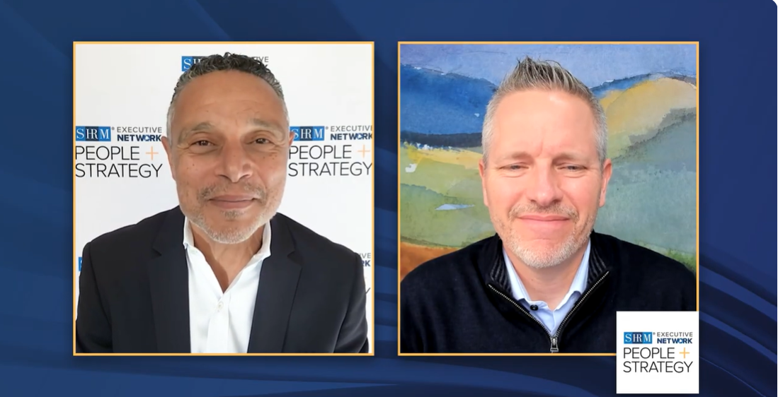 Mo Fathelbab, seated on the left, in conversation with John Bernatovicz, seated on the right.