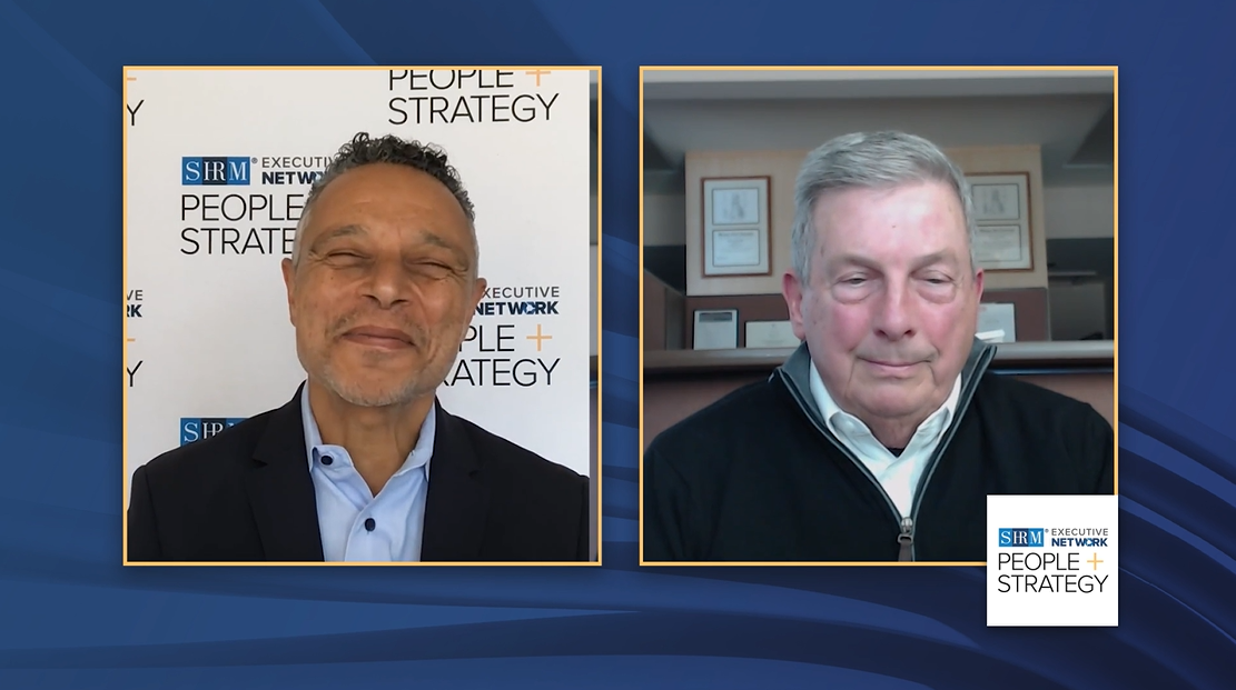 Mo Fathelbab, on the left, in conversation with Dan Wolf on the right.