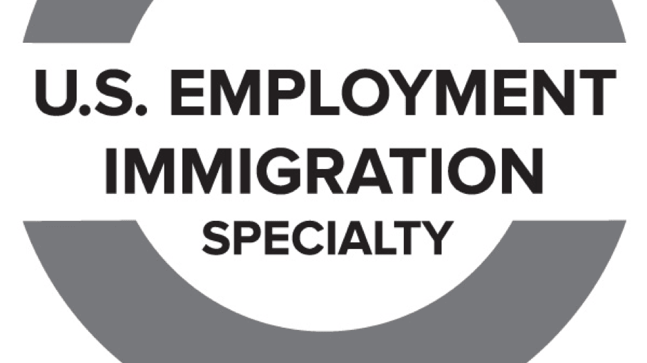 The US employment immigration specialty logo.