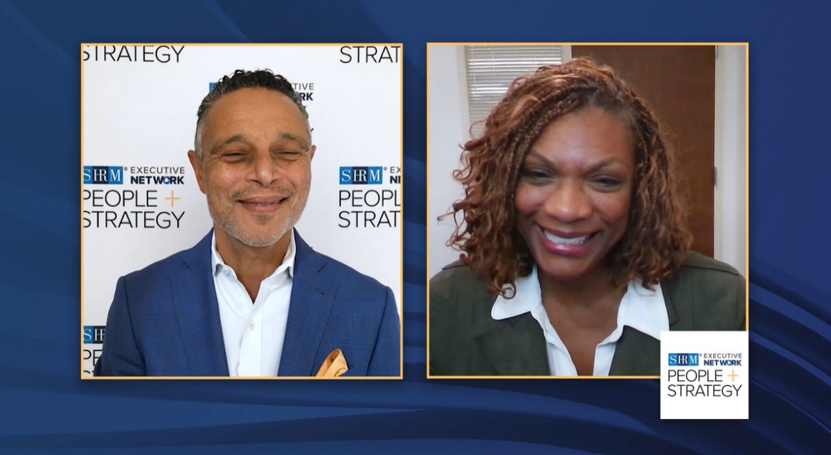 Mo Fathelbab, on the left, in conversation with Nichole Oocumma on the right.