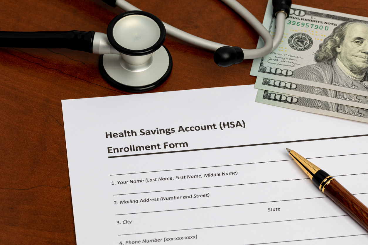 Photo of a health savings account enrollment form