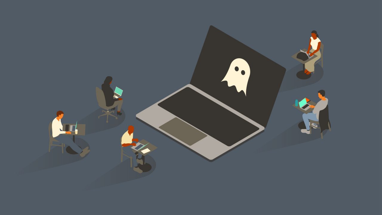 ghost on laptop