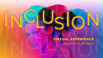 A poster for the inclusion virtual experience.
