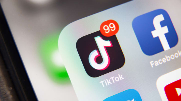 The tiktok app is displayed on a cell phone.