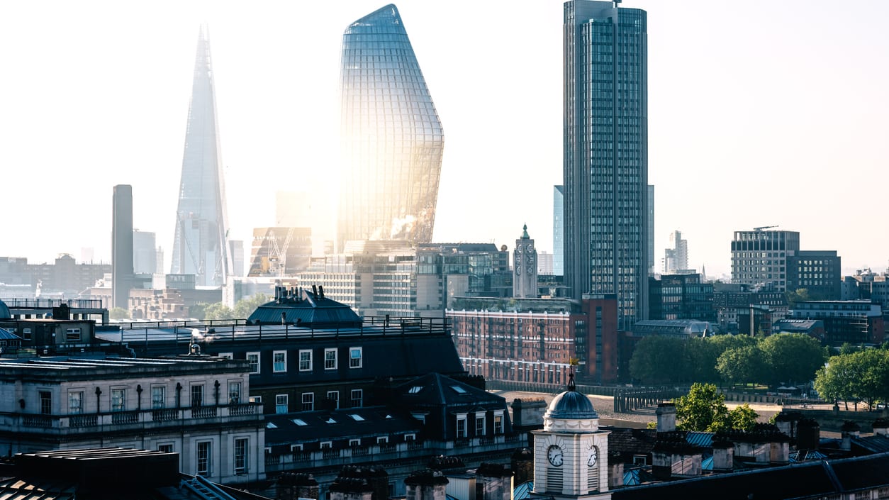 London skyline with the shard in the background.