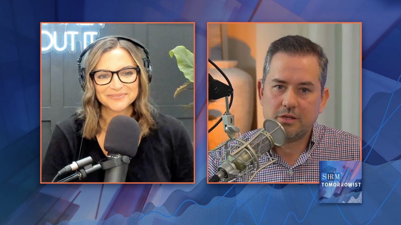 Paula Faris and Host Justin Brady on Tomorrowist
