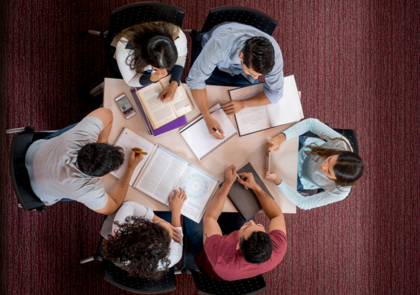 2024 NorCal Spring Certification Study Group Ariel view of people sitting at a table