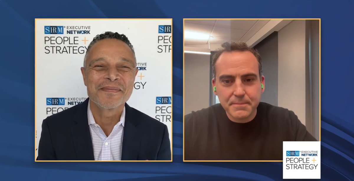 Mo Fathelbab, on the left, in conversation with Drew Holler on the right.