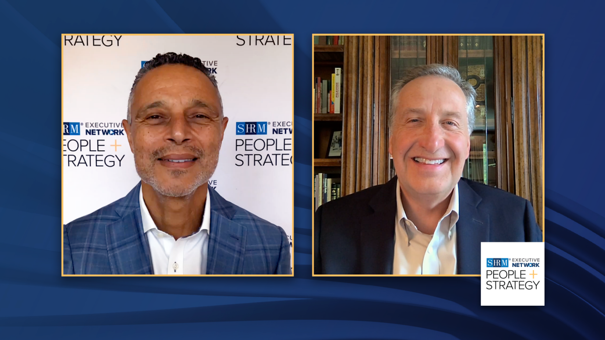 Podcast host Mo Fathelbab on the left and podcast guest Brad Winn on the right.