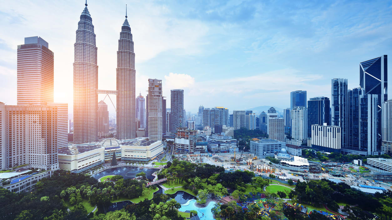 The petronas towers in kuala lumpur, malaysia.