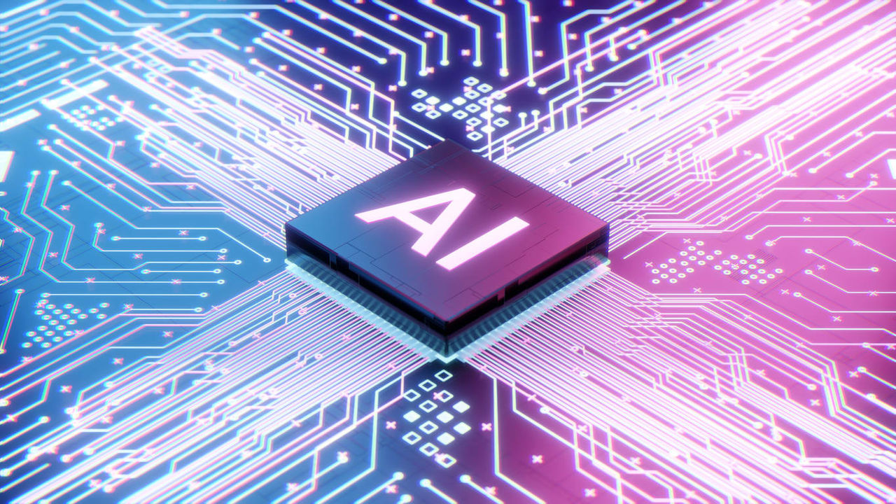 The ai logo on a circuit board.