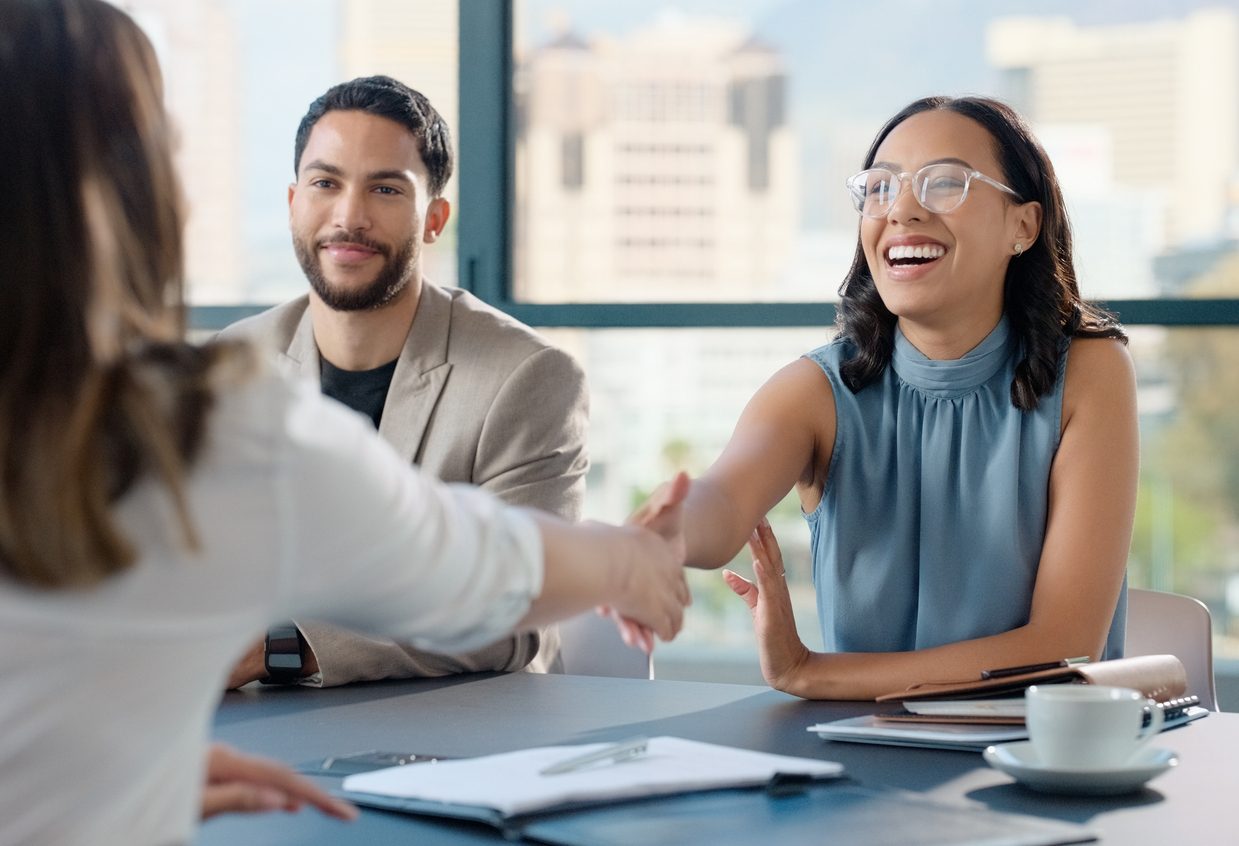 A young job candidate engages in job offer negotiation. 