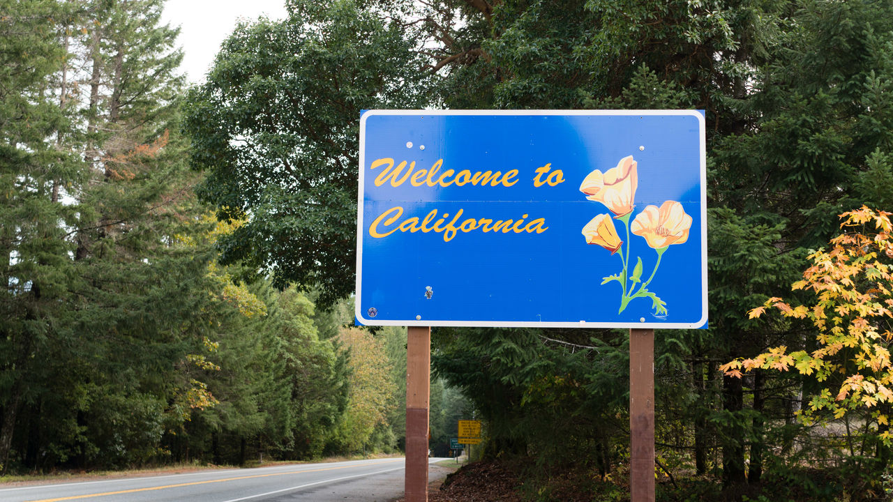 Welcome to california sign.