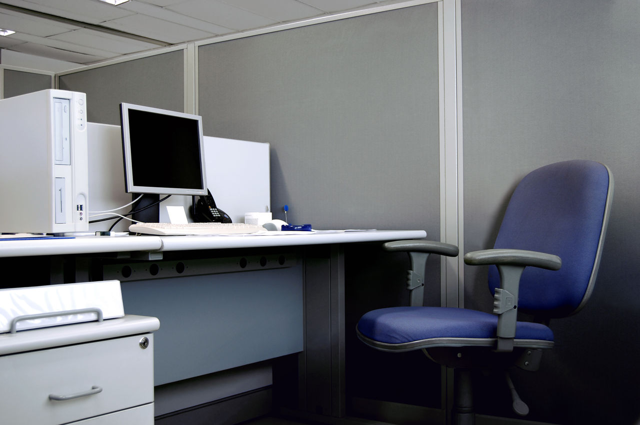 An empty office cubicle