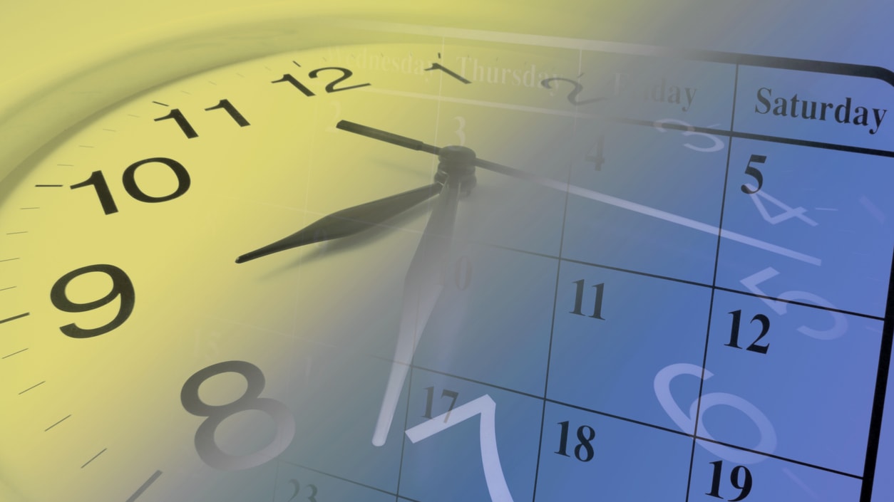 A clock on a wall.