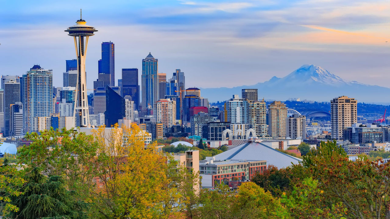 The skyline of seattle.