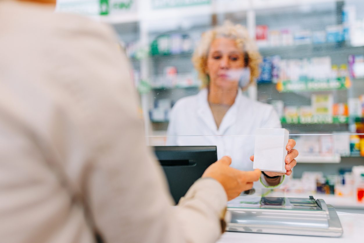 person at a pharmacy