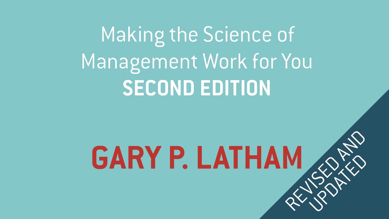 Becoming the evidence based manager making the science of your management work for you.