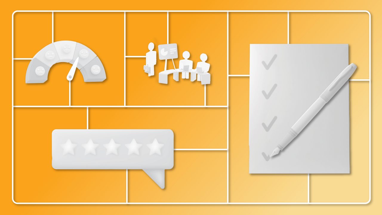 Occupational wellness is represented by a checklist, a group of people, positive feedback, and more. 
