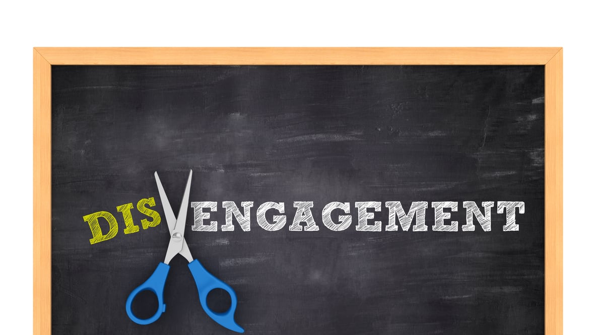 A pair of scissors next to the word disengagement.