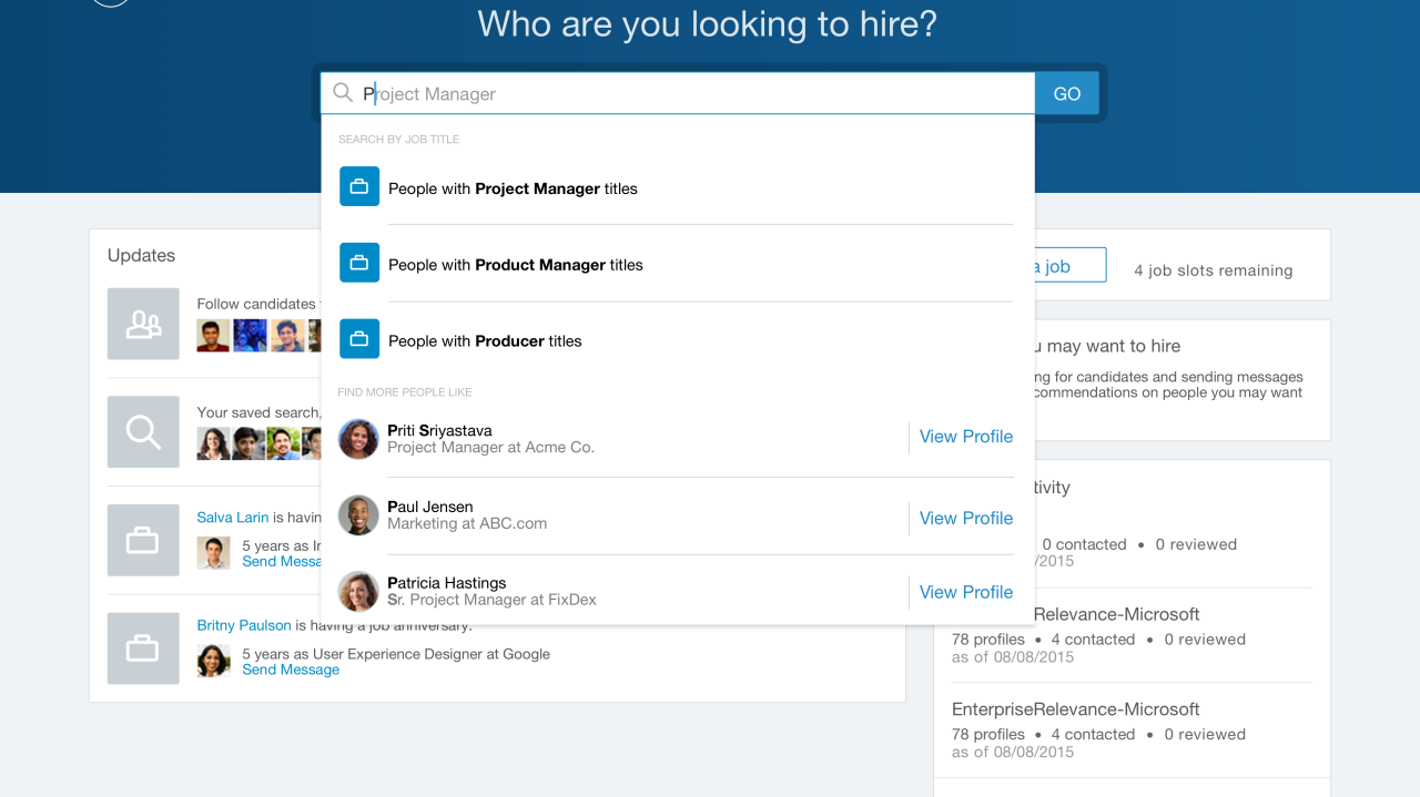 A screen shot of a page showing a group of people looking for jobs.