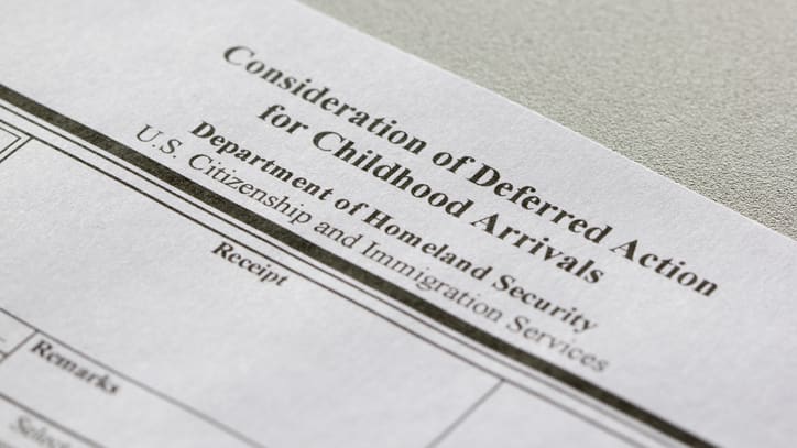 A form with the words construction of deferred action for child abuse.