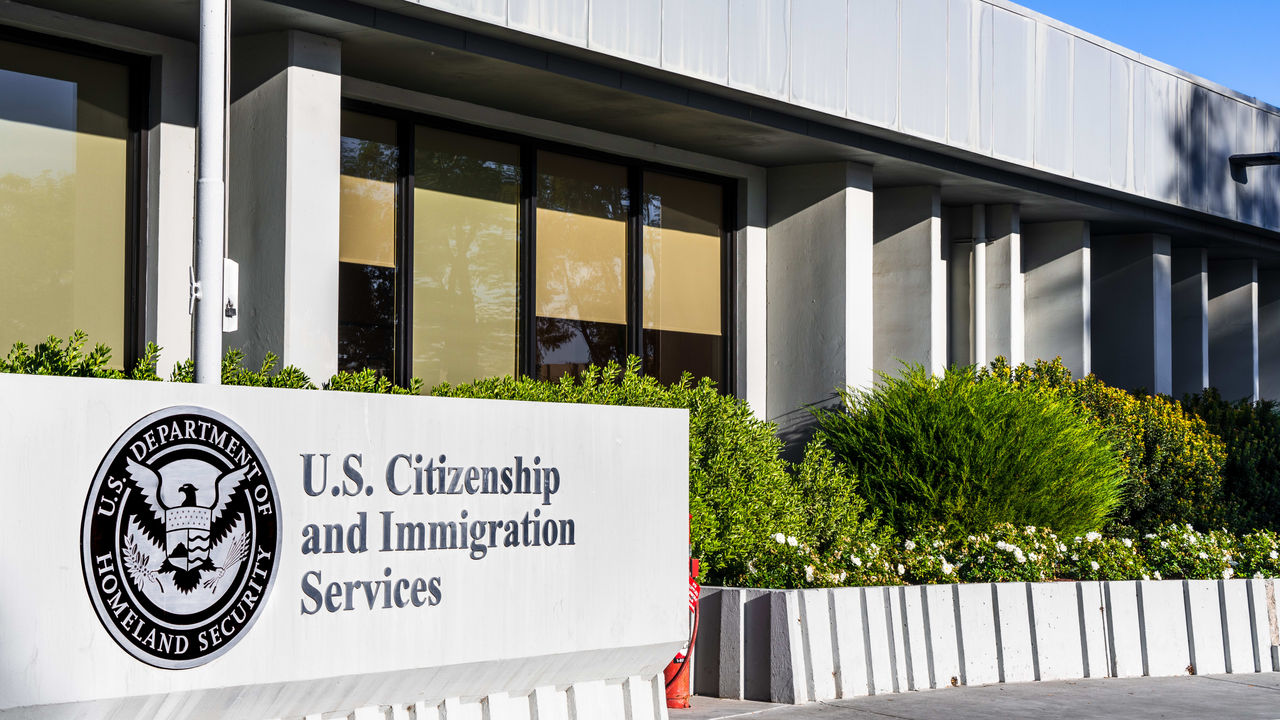 The u s citizenship and immigration services building.