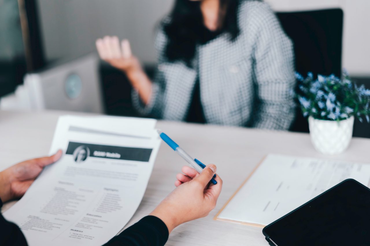 An image of a job interview